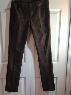 Liverpool Jeans Company Women's Dark Brown Snake-Print Skinny Jeans
